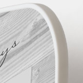 ハッピーホリデーズペットフォトパーソナライズされた ピックルボールラケット (左詳細)