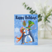 ハッピーホリデーズペンギンカップルの下ザミスタントー シーズンポストカード (スタンド正面)