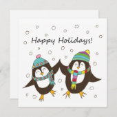 ハッピーホリデーズペンギンズフラットカード シーズンカード (正面/裏面)