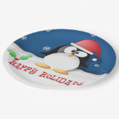 ハッピーホリデーズペンギン ペーパープレート (アングル)
