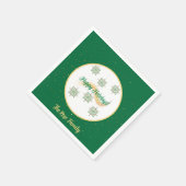 ハッピーホリデーズペーパーナプキン スタンダードカクテルナプキン (角)