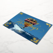 ハッピーホリデーズホットエアバルーンに詩を入れる 箔シーズンカード (回転した状態)