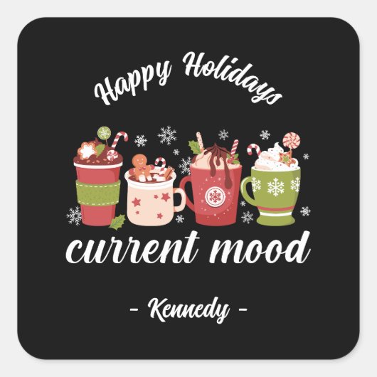 ハッピーホリデーズホットココア スクエアシール (正面)