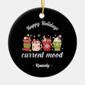 ハッピーホリデーズホットココア セラミックオーナメント (正面)
