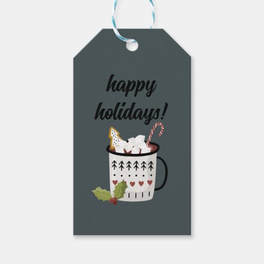 ハッピーホリデーズホットチョコレート ギフトタグ (正面)