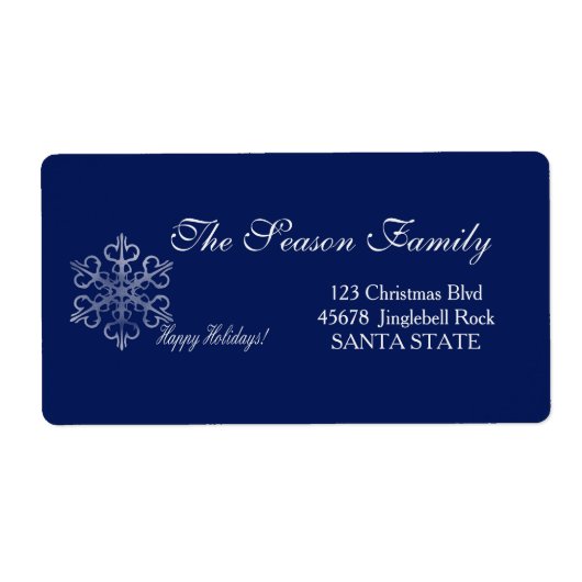 ハッピーホリデーズホリデイ住所 シール (正面)