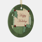 ハッピーホリデーズホリーオーナメント セラミックオーナメント (右)