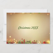 ハッピーホリデーズホリーフォトクリスマスカード シーズンカード (裏面)