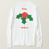 ハッピーホリデーズホリーTシャツ Tシャツ (デザイン裏面)