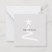 ハッピーホリデーズホワイトクリよくはしゃぐスマスツリー散布 ノートカード (裏面)