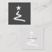 ハッピーホリデーズホワイトクリよくはしゃぐスマスツリー散布 ノートカード (正面/裏面)