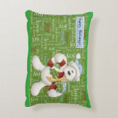 ハッピーホリデーズホワイトドッグ アクセントクッション (裏面(縦))