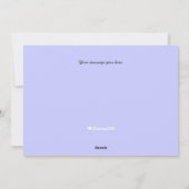 ハッピーホリデーズホワイトハムスターとスイートピースフラワー シーズンカード (裏面)