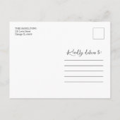 ハッピーホリデーズホワイトフラワークリスマスフォト ポストカード (裏面)