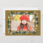 ハッピーホリデーズホワイトベリーズリーフ雪の結晶 シーズンカード (正面)