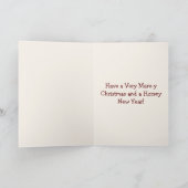 ハッピーホリデーズホースクリスマスグリーティングカード シーズンカード (内部)