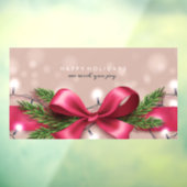 ハッピーホリデーズボウとクリスマスライト ウィンドウサイン (シート3)