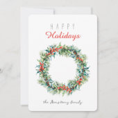 ハッピーホリデーズボタニカルリース写真 シーズンカード (正面)