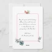 ハッピーホリデーズボタニカルリース写真 シーズンカード (裏面)