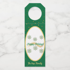 ハッピーホリデーズボトルハンガーラベル ボトルネックタグ