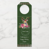 ハッピーホリデーズボホクライアン企業のトギフト ボトルネックタグ (正面)