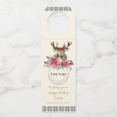 ハッピーホリデーズボホクライアン企業のトギフト ボトルネックタグ (正面)