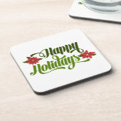 ハッピーホリデーズポインセチア コースター (左側)