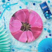 ハッピーホリデーズポインセチア ペーパープレート (パーティー)