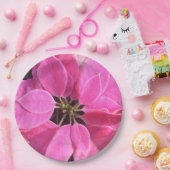 ハッピーホリデーズポインセチア ペーパープレート (パーティー)