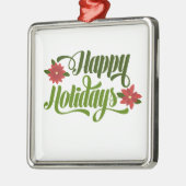 ハッピーホリデーズポインセチア メタルオーナメント (左)