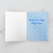 ハッピーホリデーズポーラーベアペンギングリーティングカード シーズンカード (内部)