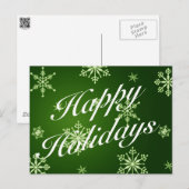 ハッピーホリデーズマッチングアイテム – 緑 シーズンポストカード (正面/裏面)
