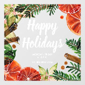 ハッピーホリデーズミカンシナモン ウィンドウサイン (シート)