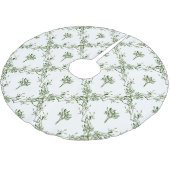 ハッピーホリデーズミスタントークリスマスフローラ ブラッシュドポリエステルツリースカート (アングル)