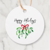 ハッピーホリデーズミスタントーフェスティバルクリスマスおもしろい フェイバータグ (正面)