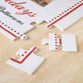 ハッピーホリデーズミスタントーレッドボウファミリーフォト ジグソーパズル (側面)