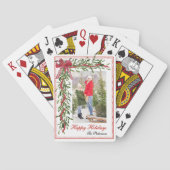 ハッピーホリデーズミスタントーレッドボウファミリーフォト トランプ (裏面)