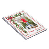 ハッピーホリデーズミスタントーレッドボウファミリーフォト ノートブック (右側)