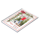 ハッピーホリデーズミスタントーレッドボウファミリーフォト ノートブック (左側)