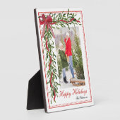 ハッピーホリデーズミスタントーレッドボウファミリーフォト フォトプラーク (側面)