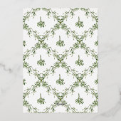 ハッピーホリデーズミスタントーレッドボウファミリーフォト 箔シーズンカード (裏面)