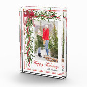 ハッピーホリデーズミスタントーレッドボウファミリー フォトブロック (右)