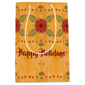 ハッピーホリデーズミディアム紙抱き枕 ミディアムペーパーバッグ (正面)