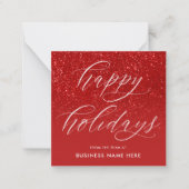 ハッピーホリデーズミニビジネスホリデーカード ノートカード (正面)
