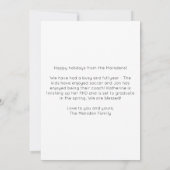 ハッピーホリデーズミニマリストホリデーフォトカード 招待状 (裏面)