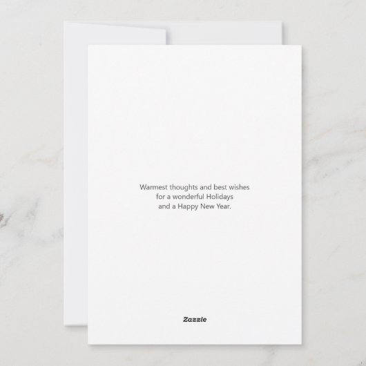 ハッピーホリデーズミニマリスト写真 シーズンカード (裏面)