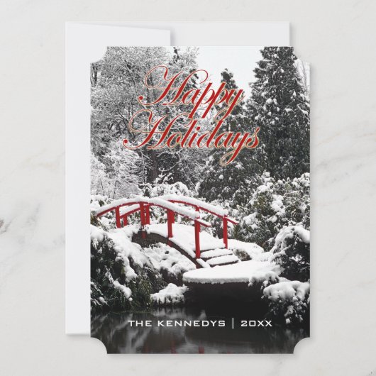 ハッピーホリデーズムーンブリッジと池 シーズンカード (正面)