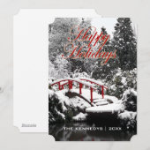 ハッピーホリデーズムーンブリッジと池 シーズンカード (正面/裏面)