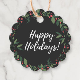 ハッピーホリデーズメッセージカード フェイバータグ