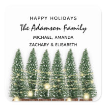 ハッピーホリデーズメリークリスマスツリー名ホワイト